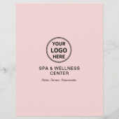 Prospectus 21,6 Cm X 24,94 Cm Moderne Spa Wellness Pink Promotion Business (Dos)