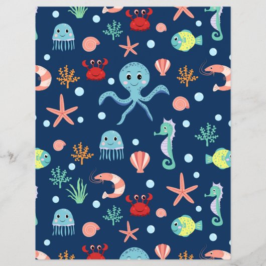 Prospectus 21,6 Cm X 24,94 Cm Monde marin (Devant)