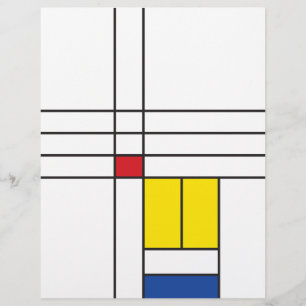 Prospectus 21,6 Cm X 24,94 Cm Mondrian II Minimum De Stijl Modern Art Design