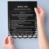 Prospectus 21,6 Cm X 24,94 Cm Monochrome Graphic, Graphic Designer publicité (main)