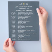 Prospectus 21,6 Cm X 24,94 Cm Monogramme simple Elégant Mariage Timeline (main)