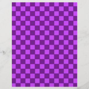 Prospectus 21,6 Cm X 24,94 Cm Motif à carreaux violet et magenta