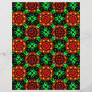 Prospectus 21,6 Cm X 24,94 Cm Motif Abstrait Floral Moderne Bohème Élégant #504