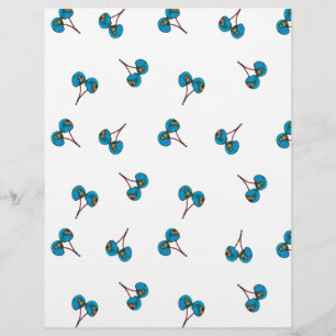 Prospectus 21,6 Cm X 24,94 Cm Motif Blue Cherry