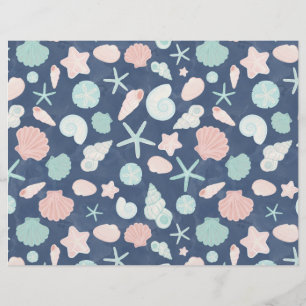 Prospectus 21,6 Cm X 24,94 Cm motif de coquillages