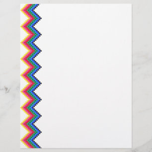 Prospectus 21,6 Cm X 24,94 Cm Motif Rainbow zigzag