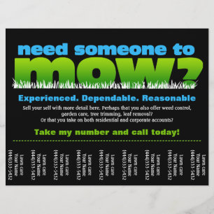 Prospectus 21,6 Cm X 24,94 Cm Mow Grass Lawn Care Gagnez de l'argent