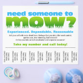 Prospectus 21,6 Cm X 24,94 Cm Mow Lawn Care gagne de l'argent (Simple)