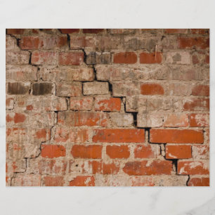 Prospectus 21,6 Cm X 24,94 Cm Mur en brique fissurée