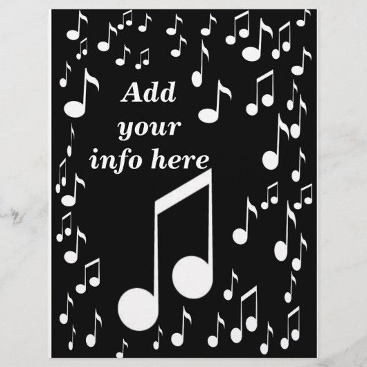 Prospectus 21,6 Cm X 24,94 Cm Music Notes_ Flyer (Devant)