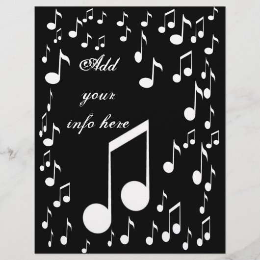 Prospectus 21,6 Cm X 24,94 Cm Music Notes_ Flyer (Devant)