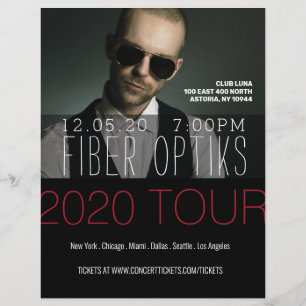 Prospectus 21,6 Cm X 24,94 Cm Musique, Livre, Tour, Bande, Auteur Circulaire