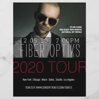 Prospectus 21,6 Cm X 24,94 Cm Musique, Livre, Tour, Bande, Auteur Circulaire