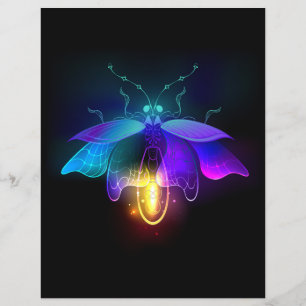 Prospectus 21,6 Cm X 24,94 Cm Neon Firefly sur noir