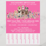 Prospectus 21,6 Cm X 24,94 Cm Neon Pink Breeds Dog Walker Service<br><div class="desc">Neon Pink Breeds Dog Walker Service</div>