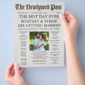 Prospectus 21,6 Cm X 24,94 Cm Newlywed Times Newspaper Wedding Program (main)