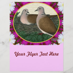 Prospectus 21,6 Cm X 24,94 Cm Nid de colombe et fleurs