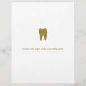 Prospectus 21,6 Cm X 24,94 Cm Nom Dentiste | Info Or (Dos)