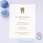 Prospectus 21,6 Cm X 24,94 Cm Nom Dentiste | Info Or (Simple)