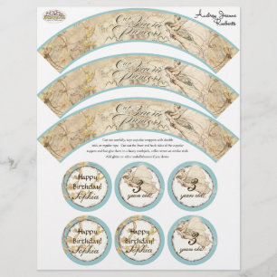 Prospectus 21,6 Cm X 24,94 Cm Notre Princesse Fée, Emballage de Cupcake pour l'a