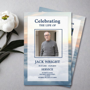 Prospectus 21,6 Cm X 24,94 Cm Nuages Programme de services funéraires Célébratio