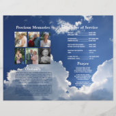 Prospectus 21,6 Cm X 24,94 Cm Nuages Programme de services funéraires Célébratio (Dos)