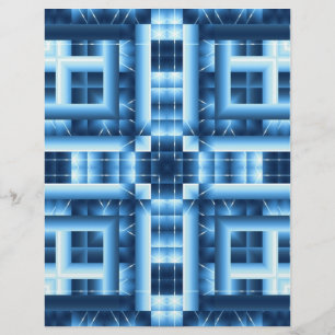Prospectus 21,6 Cm X 24,94 Cm Origami Paper Blues Personnalisable Hobby Art