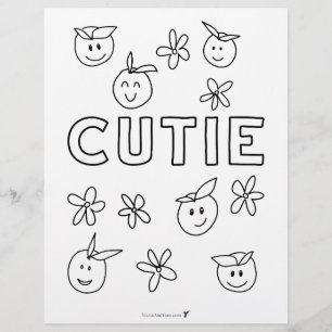 Prospectus 21,6 Cm X 24,94 Cm Page Couleur budget Oranges Cutie
