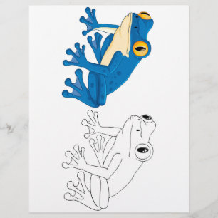 Prospectus 21,6 Cm X 24,94 Cm Page de coloriage de grenouille mignonne