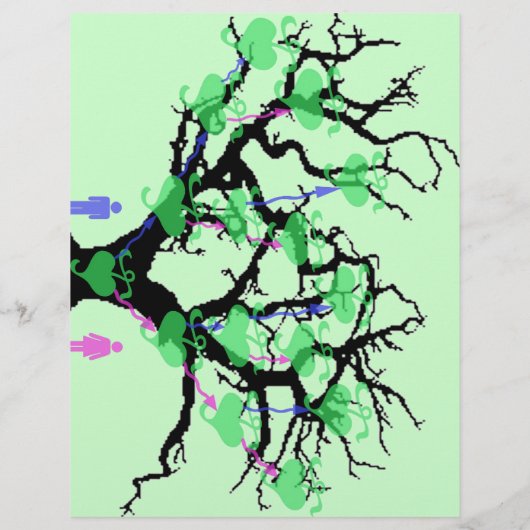 Prospectus 21,6 Cm X 24,94 Cm Pages de l'arbre généalogique (Dos)