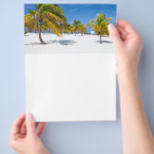 Prospectus 21,6 Cm X 24,94 Cm Palmiers sur la plage de l'océan (main)