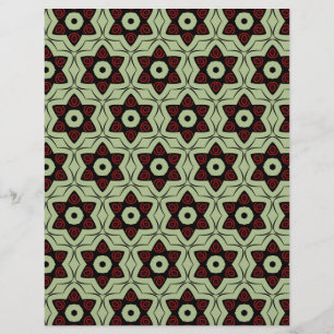 Prospectus 21,6 Cm X 24,94 Cm Papier Origami Brun Noir Rouge Personnalisable Hob