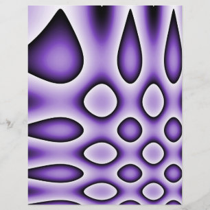 Prospectus 21,6 Cm X 24,94 Cm Papier Origami, Points et Larmes Violettes Abstrai