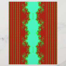 Papier scrapbooking Bulk Noël Fractal Rouge et Ver