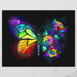 Prospectus 21,6 Cm X 24,94 Cm Papillon arc-en-ciel