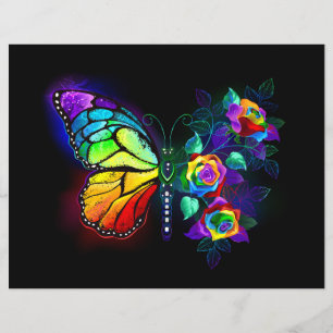 Prospectus 21,6 Cm X 24,94 Cm Papillon arc-en-ciel