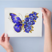 Prospectus 21,6 Cm X 24,94 Cm Papillon saphir à fleurs (main)