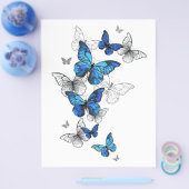 Prospectus 21,6 Cm X 24,94 Cm Papillons volants bleus Morpho (Simple)