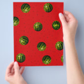 Prospectus 21,6 Cm X 24,94 Cm pastèque rouge et graines (main)