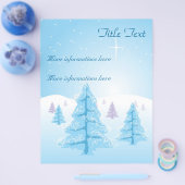 Prospectus 21,6 Cm X 24,94 Cm Paysage de Noël (Simple)