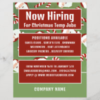 Père Noël Candy, Recrutement Saisonnier Publicité