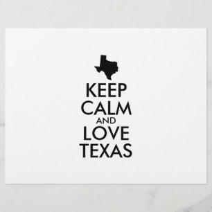 Prospectus 21,6 Cm X 24,94 Cm Personnalisable GARDEZ VOTRE CALME et AIMEZ TEXAS