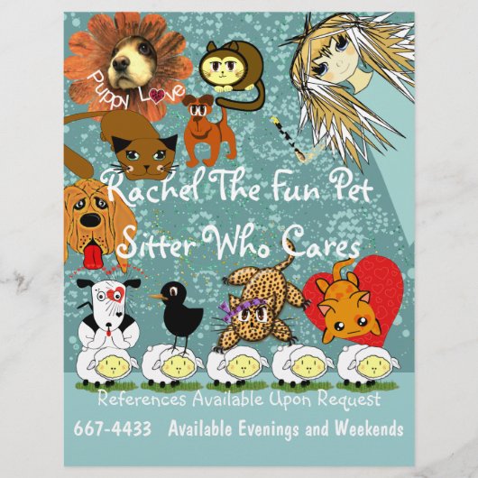 Prospectus 21,6 Cm X 24,94 Cm Pet Sitter Flyer (Devant)