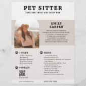 Prospectus 21,6 Cm X 24,94 Cm Pet Sitter Photo Code QR Brown Flyer (Devant)
