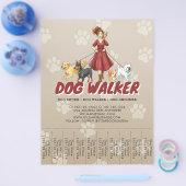 Prospectus 21,6 Cm X 24,94 Cm Pet Sitting Dog Walking Service Custom (Simple)