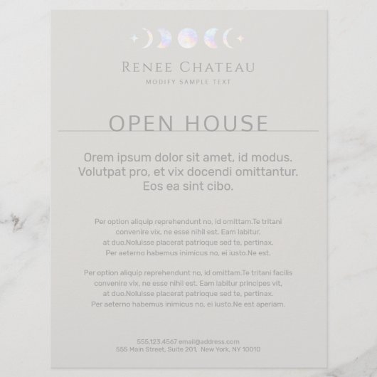 Prospectus 21,6 Cm X 24,94 Cm Phase de la lune (Devant)