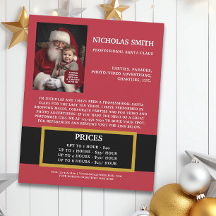 Prospectus 21,6 Cm X 24,94 Cm Photo de promotion de Père Noël professionnel de N