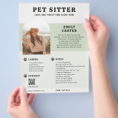 Prospectus 21,6 Cm X 24,94 Cm Photo Sitter Sage de l'animal de compagnie Code QR (main)