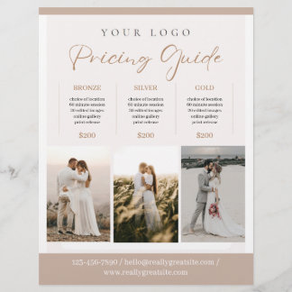 Prospectus 21,6 Cm X 24,94 Cm Photographe minimaliste esthétique Brown