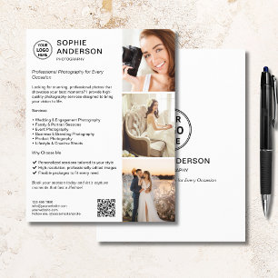 Prospectus 21,6 Cm X 24,94 Cm Photographe Professionnel Photographie Entreprise